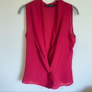 NWOT Red Sleeveless Zara Top